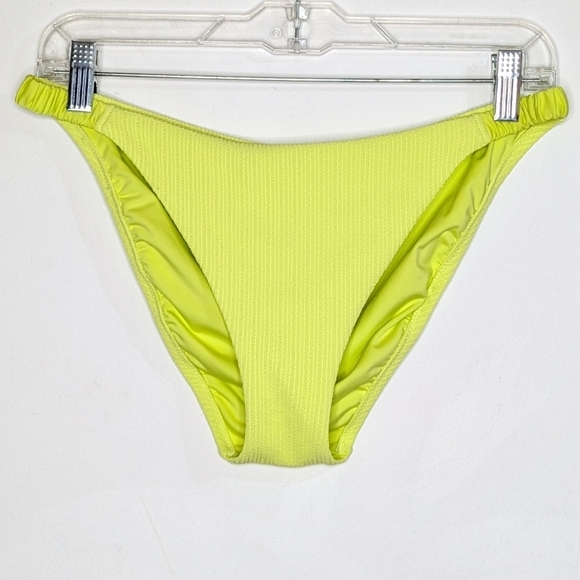 NWT Sanctuary Swim yellow green bikini bottom L - Picture 1 of 10